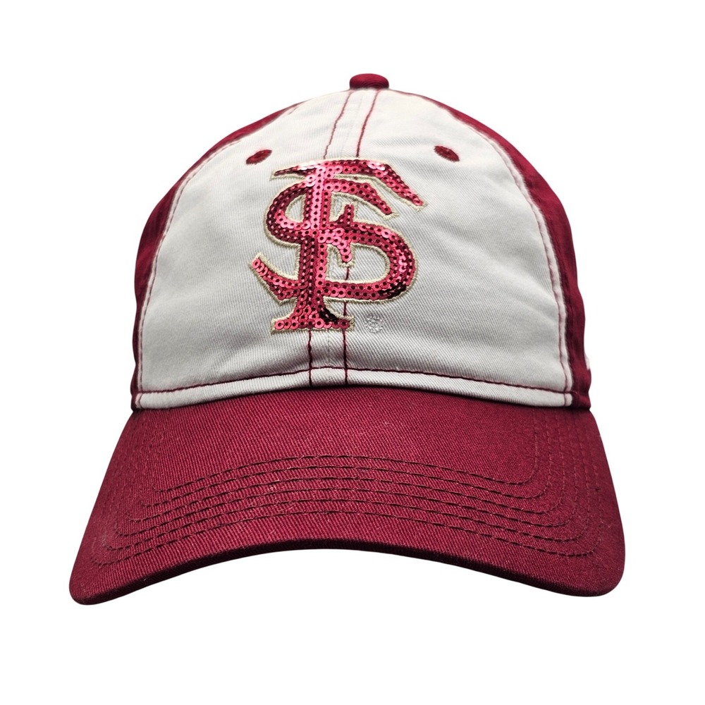 New Era 9TWENTY FSU Seminoles Hat Women Maroon Pink Sequin Florida State Cap